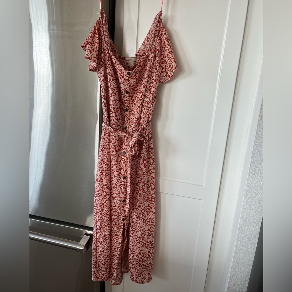 Off the shoulder floral midi dress